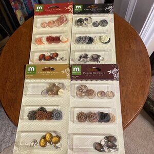 Making Memories Paper Reverie Embellishment Baubles, Set of 4 - Sealed